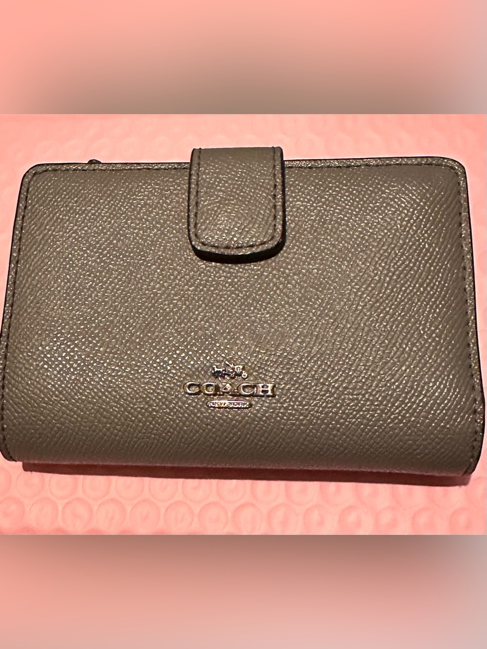 Coach  Pebbled Leather Gray